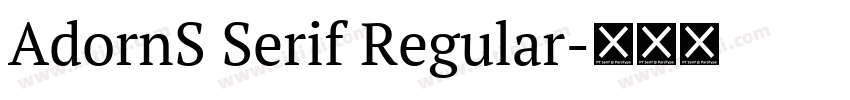AdornS Serif Regular字体转换